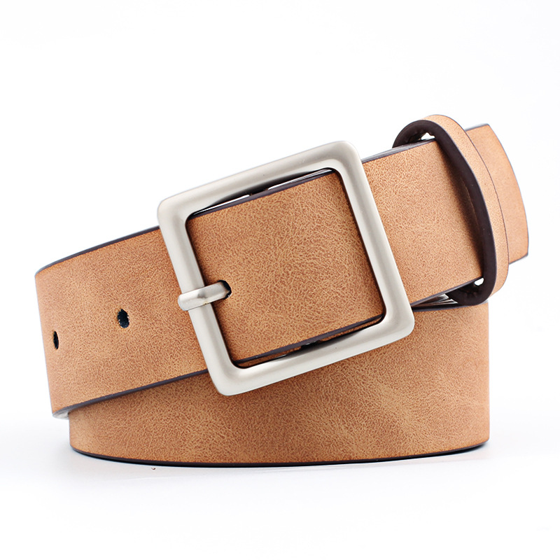 Title 15, All-match Square Buckle Pu Fashion Trend Belt