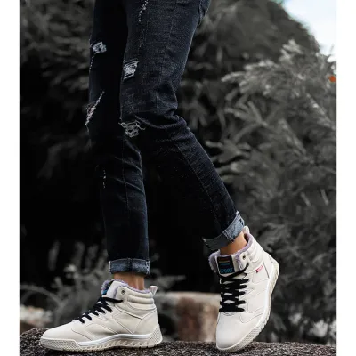Men's Large Size Casual Warm Lightweight High-Top Cotton Shoes