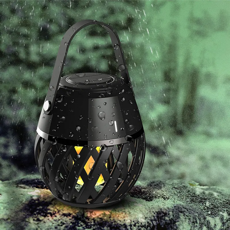 Flame Light Bluetooth Audio Speaker Waterproof Portable Torch