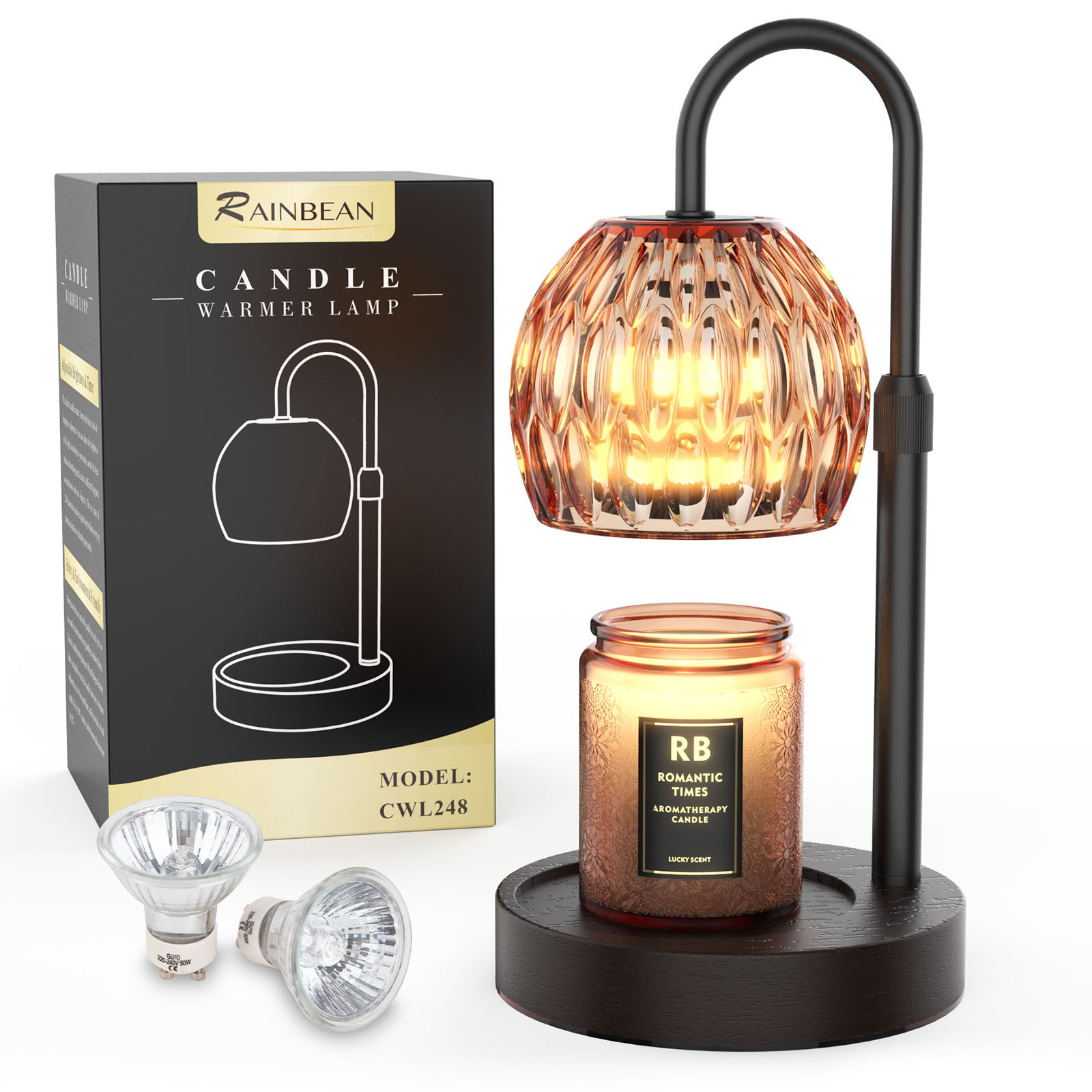 Candle Warmer Lamp for Jar Candles. Safety and Environmental Friendly. Compared with traditional burning, RAINBEAN wax melt warmer utilizes top-down heat melting technology to melt candles to provides a safe and eco-friendly way to enjoy candles. Last lon