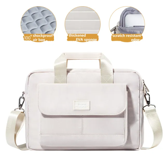 Simple And Creative Solid Color Laptop Bag Khaki - Shop at LoveMi