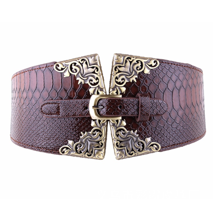 Title 10, European and American wild elastic wide belt