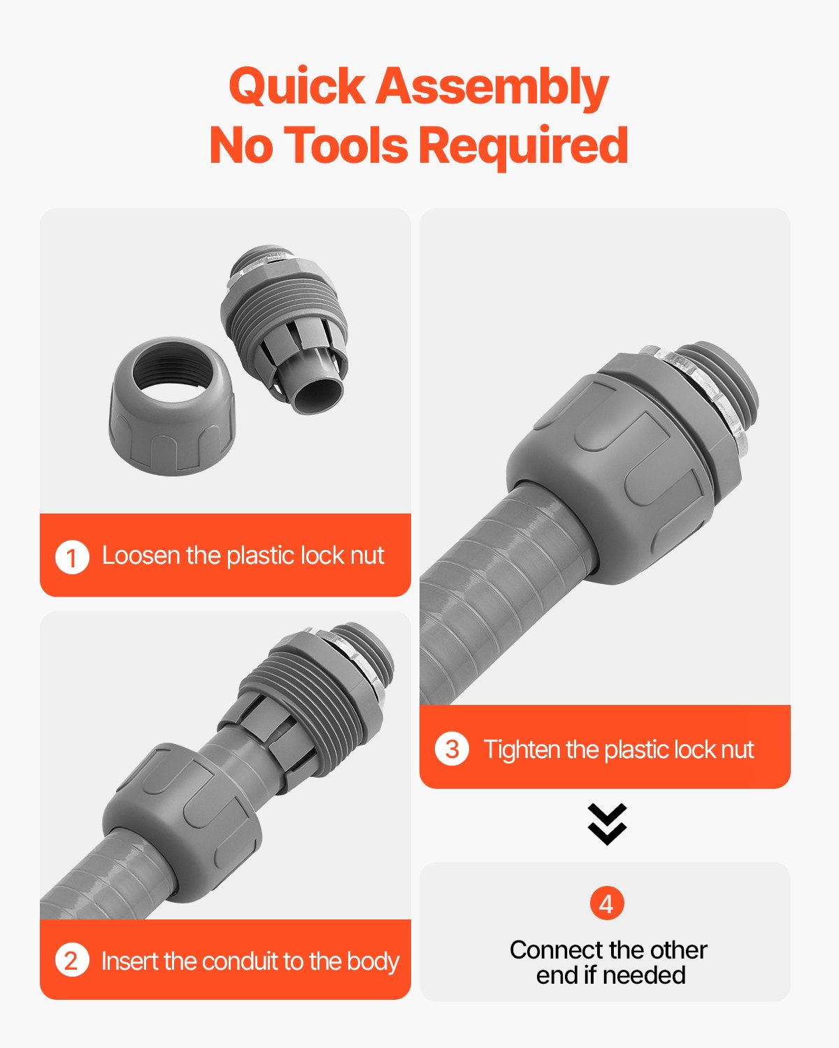 Liquid Tight Connector Non-Metallic Conduit Fitting Connector image 4