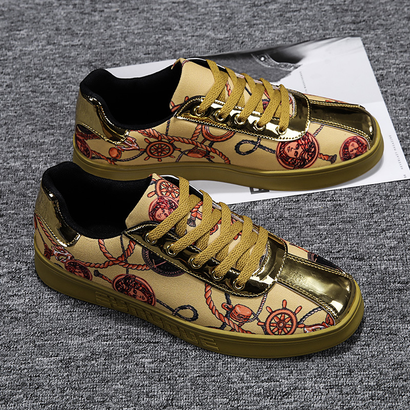 Title 4, Low Cut Casual Sneakers Printed Breathable Men