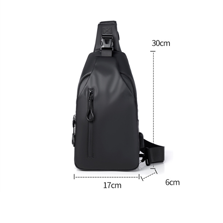 Title 1, Black Sling Crossbody Backpack Shoulder Bag for...