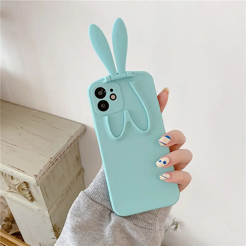 Creative Anti-drop Bunny Ear Stand Phone Case