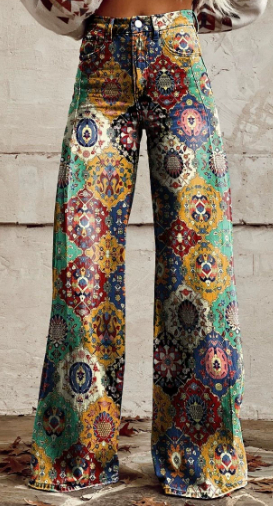 3D Digital Printed Women's Imitation Jeans