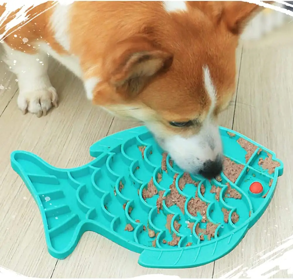 silicone-lick-mat-for-pet-dogs-slow-food-plate-rice-bowl-for-small-medium-dog-anti-gulping-choking-feeder-puppy-treat-dispenser