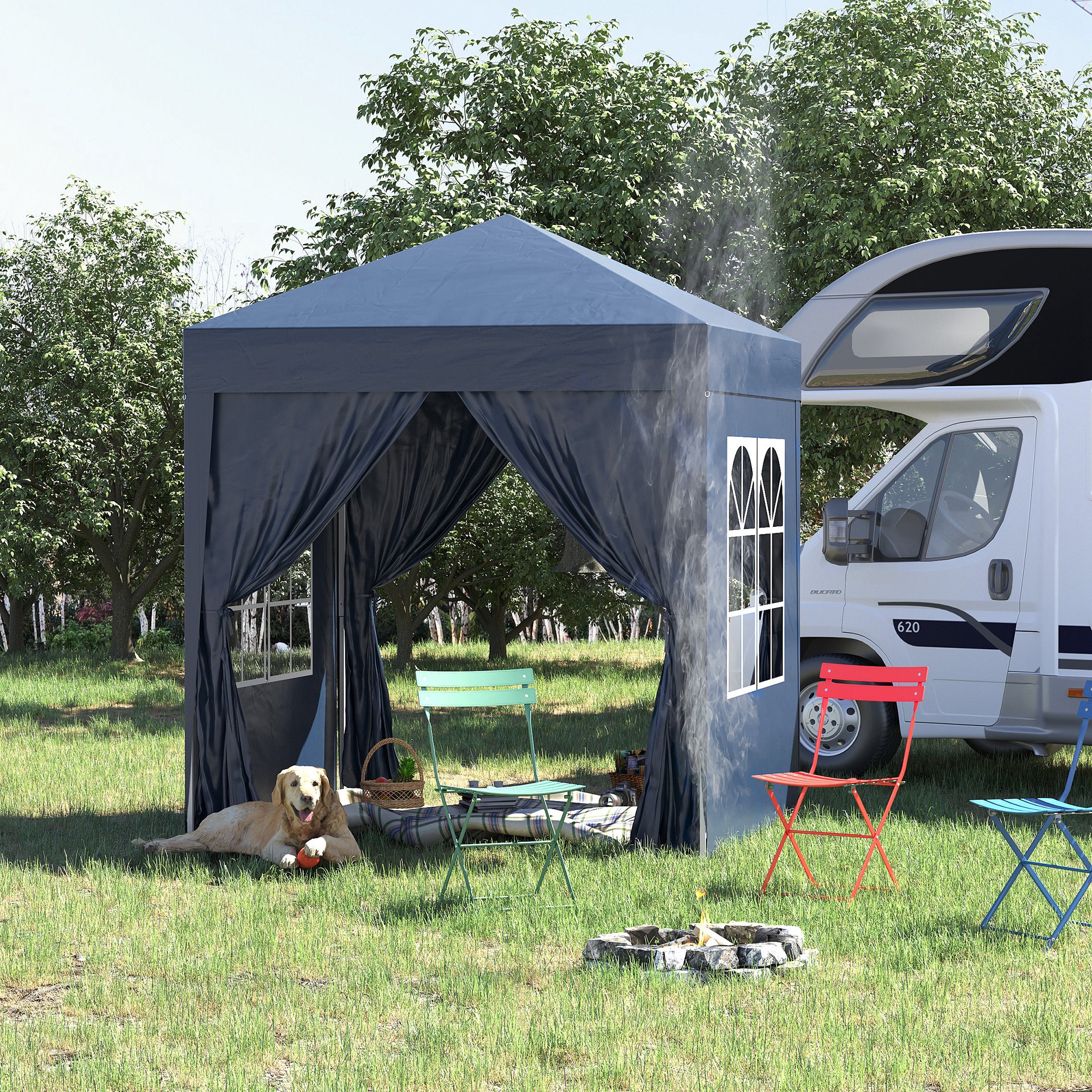 2 X 2-meter Garden Pop-up Pavilion, Wedding Party Tent, Waterproof Sunshade — image 3