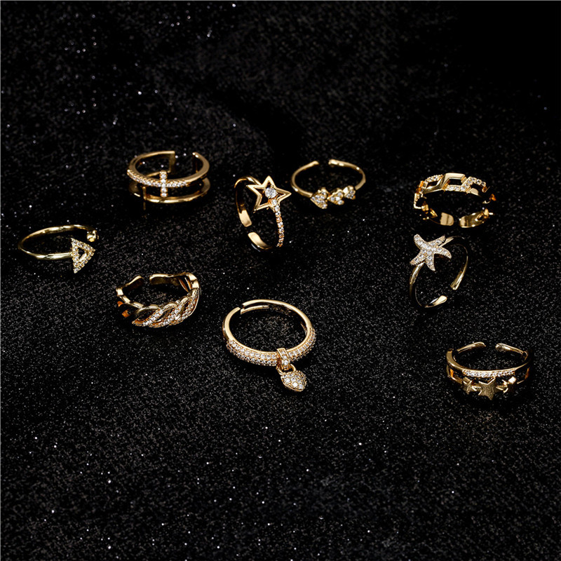 Women's Real Gold Electroplated Copper Micro-set Jewelry