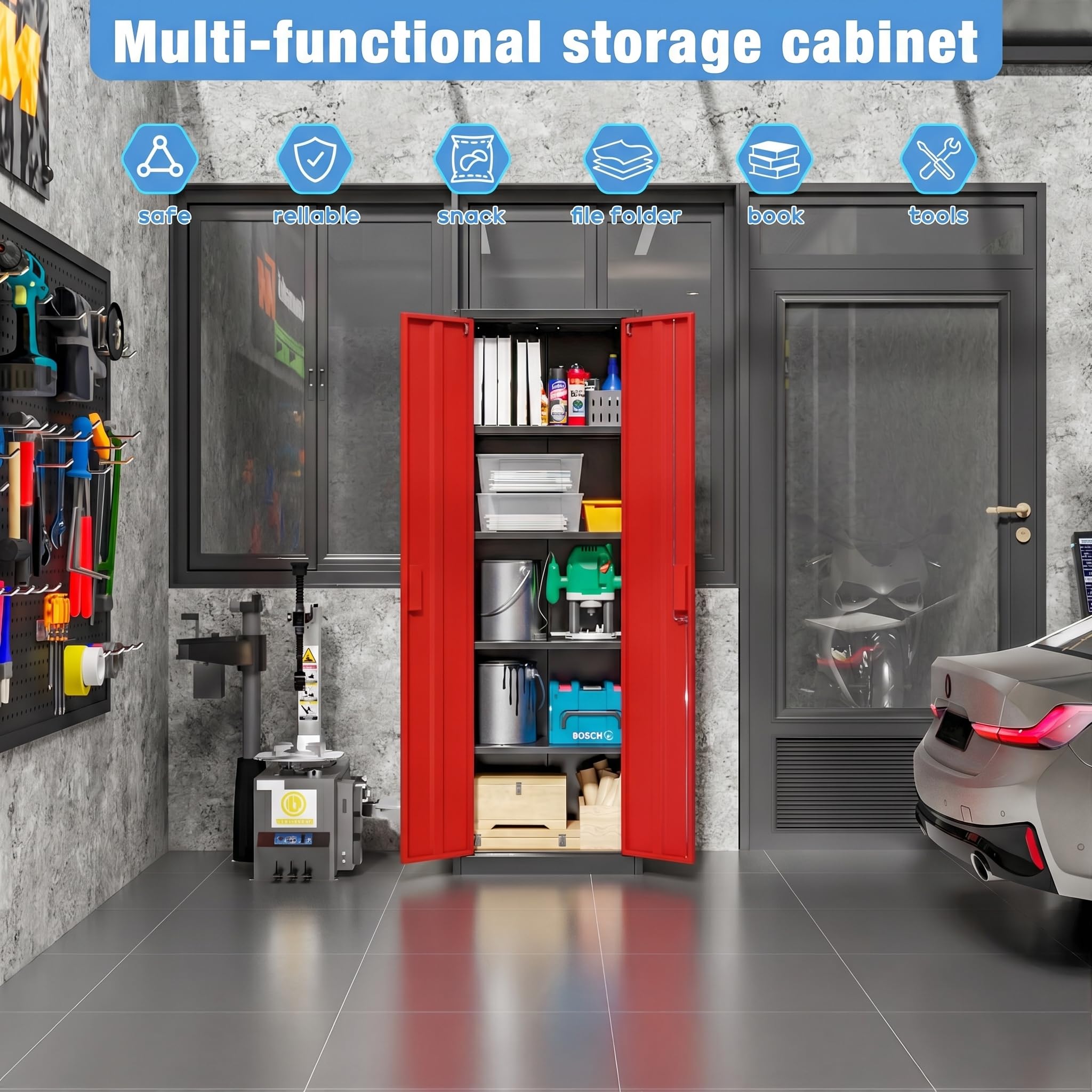 Armoire de rangement de garage en métal – Image 3