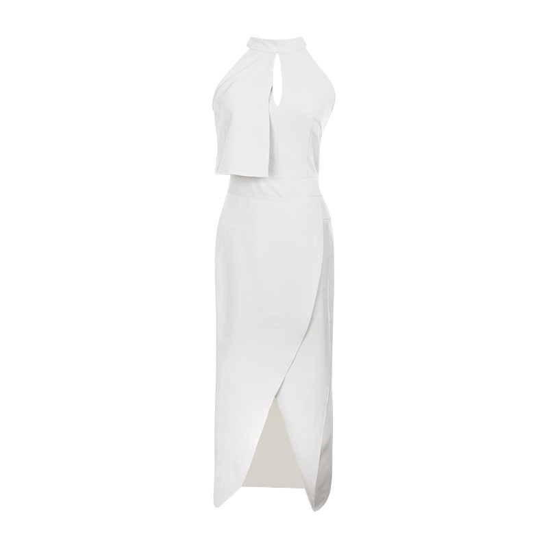 Halter-Neck Midi Dress