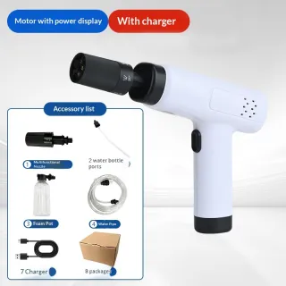 Mini Cordless Portable High Pressure Car Wash Gun, Powerful Handheld Washer For Home & Auto