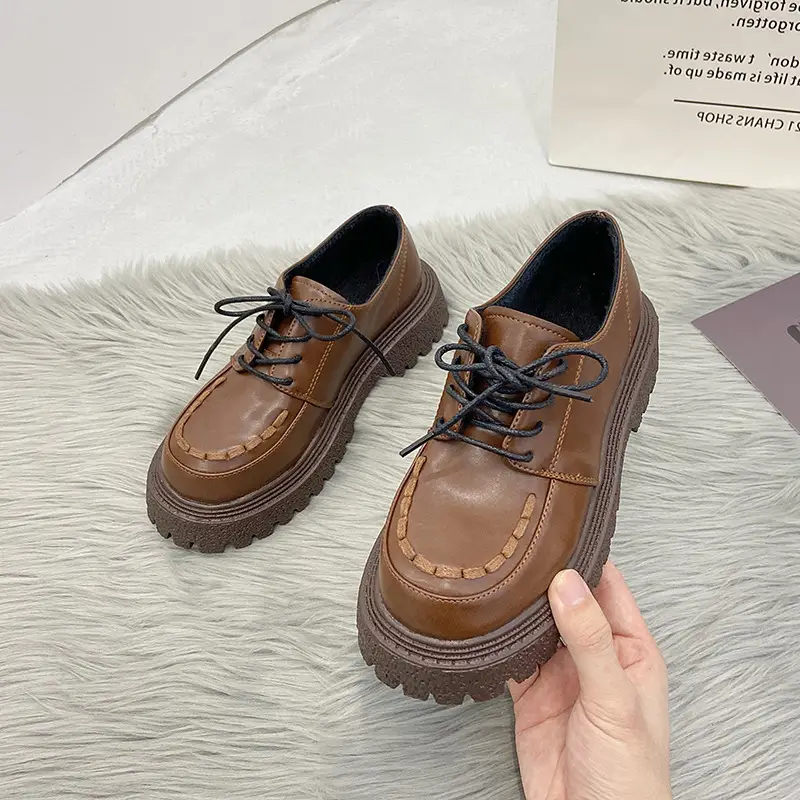 All-match Thick-soled Casual Shoes Winter Lace Student Single