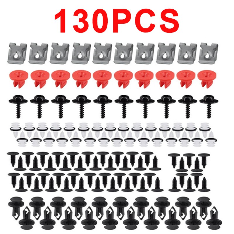 130Pcs Clips Fit Ford Fiesta Wheel Arch Splash Guard Shield Bumper Wing Lining — image 6