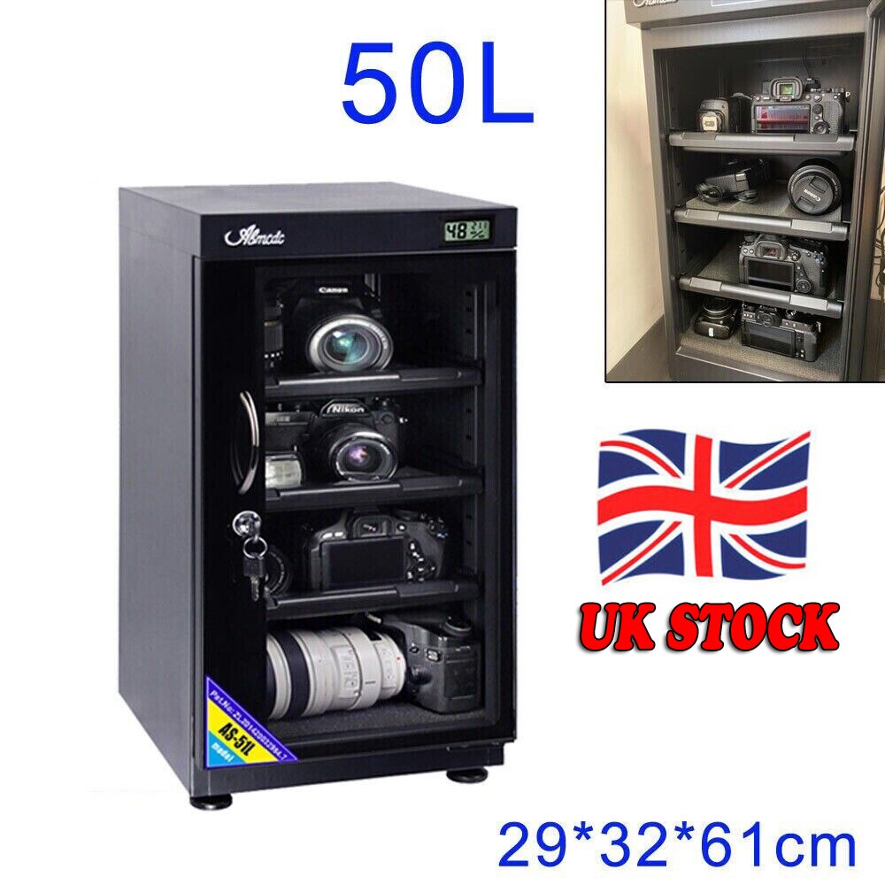 50L Digital Dehumidify Dry Cabinet Box For Lens Camera Equipment Storage