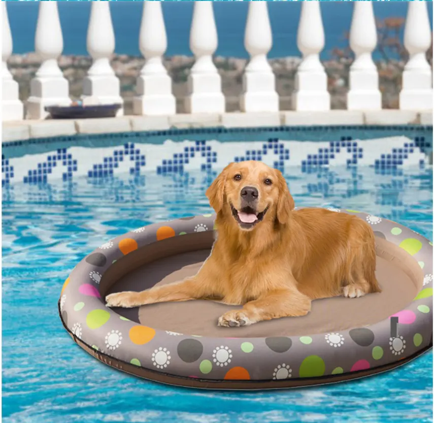 Dog Swimming Pool Inflatable Hammock Pets Floating Bed Spring