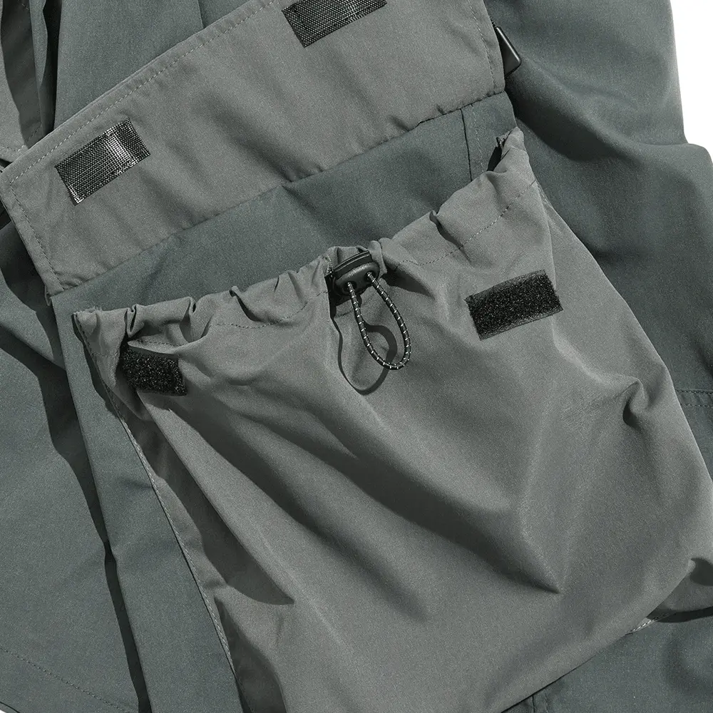 Men's Summer Multi Pocket Contrast Panel Belted Cargo Shorts