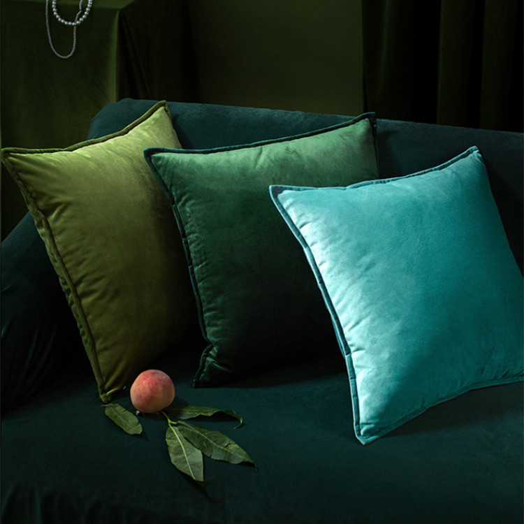 French Solid Color Pastoral Velvet Pillowcase — foto 5