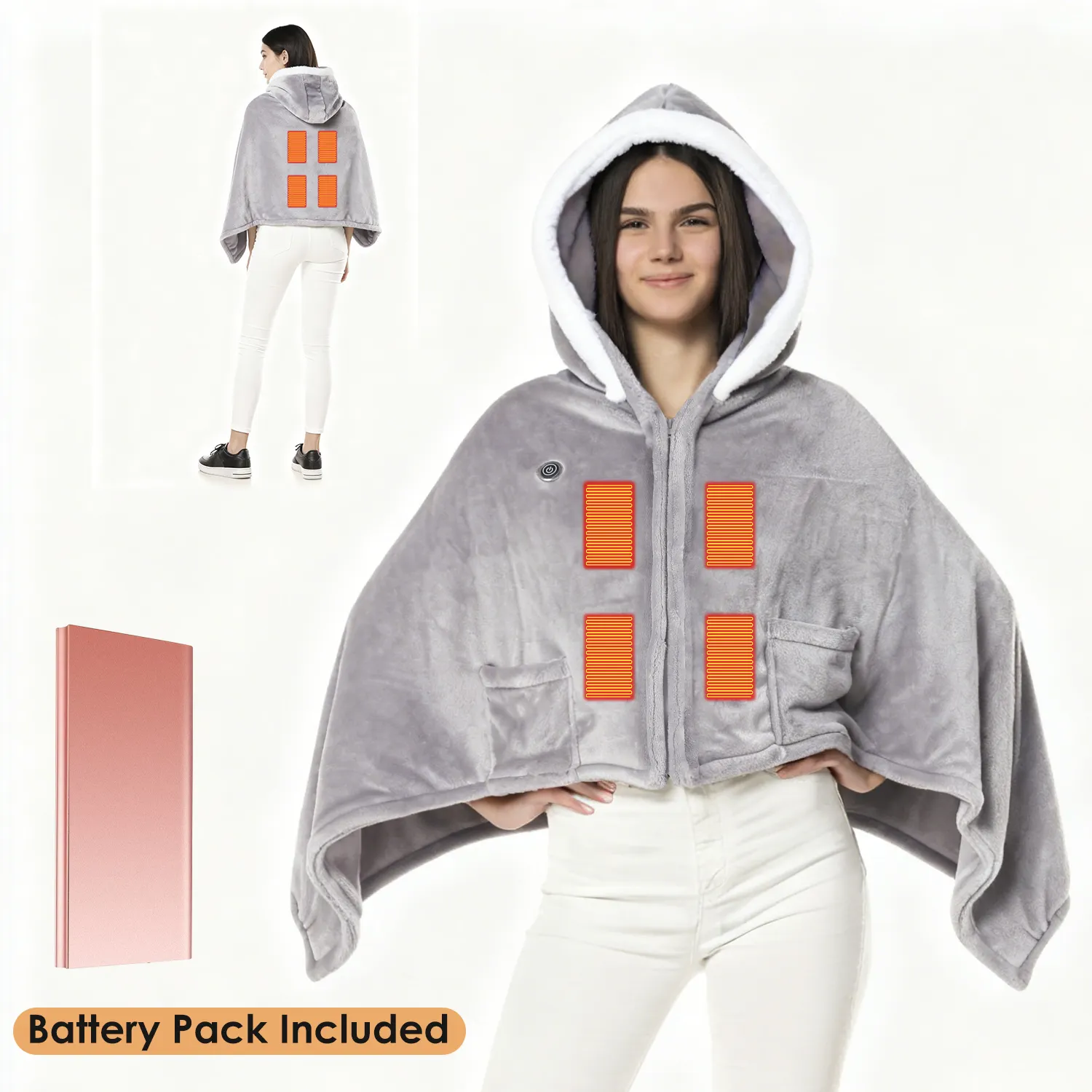 Wearable Heated Throw Blanket