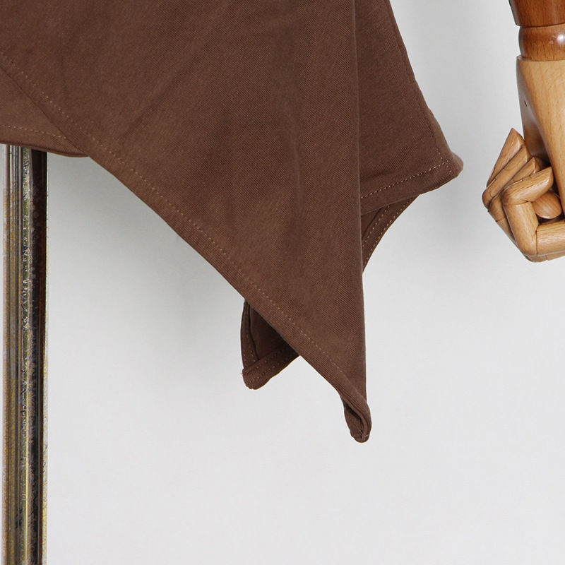 Small Diagonal Neck Solid Color Waist Pleated Short Sleeves