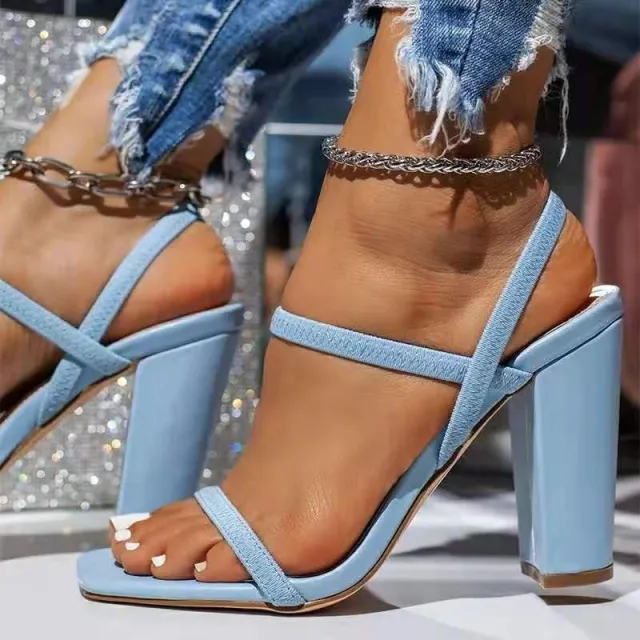 Fashion High Heels Sandals For Ladies Shoes Blue - Shop at LoveMi