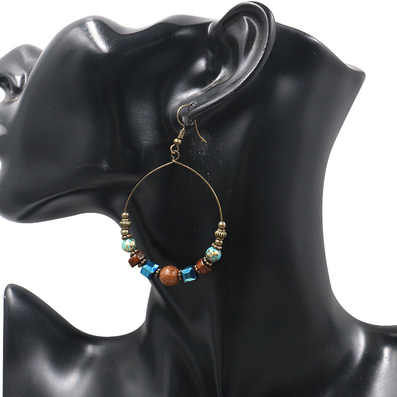 Title 7, Ethnic Style Metal Earrings For Women