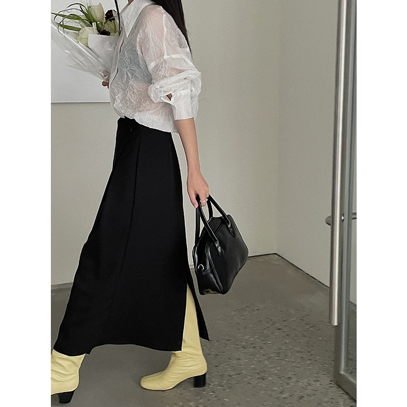 Ladies Fashion High Waist Irregular Design Skirt