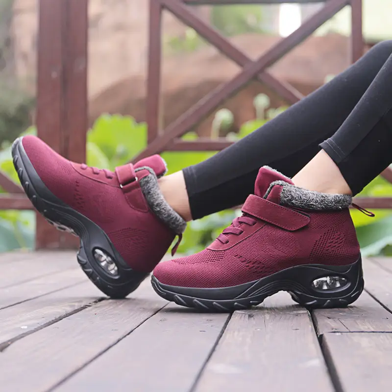 Air Cushion Shock Absorption And Heightening Cotton Shoes