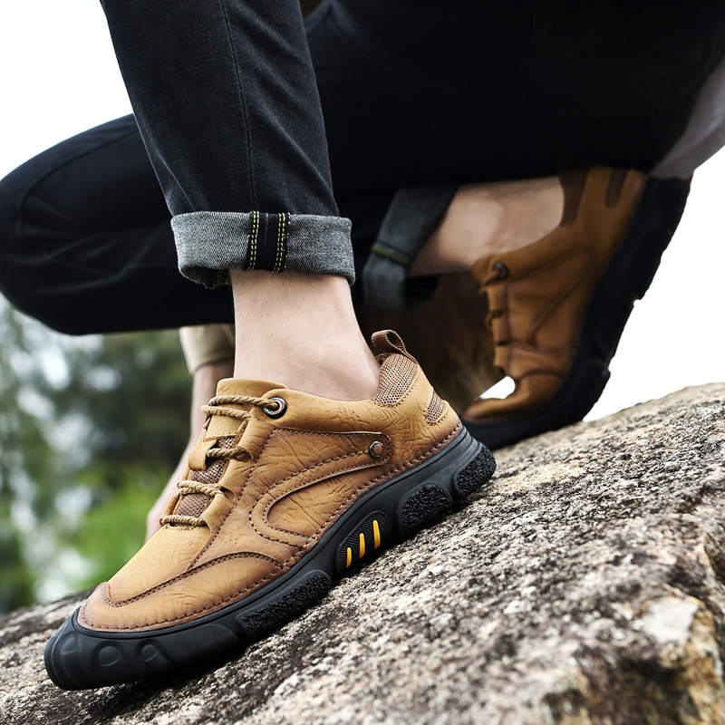 Personalized Leather Outdoor Casual Breathable Low-top Shoes