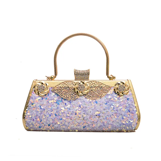 Metal Handbag With Diamond Banquet Clutch Silver - Shop at LoveMi