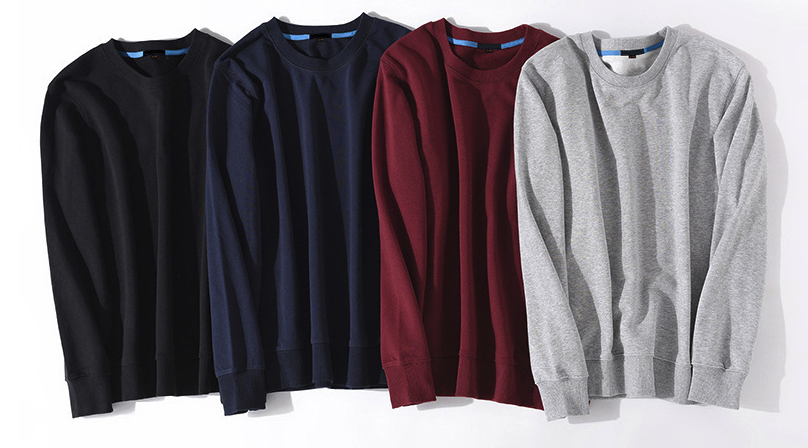 Rich burgundy long-sleeve men's sweatshirt