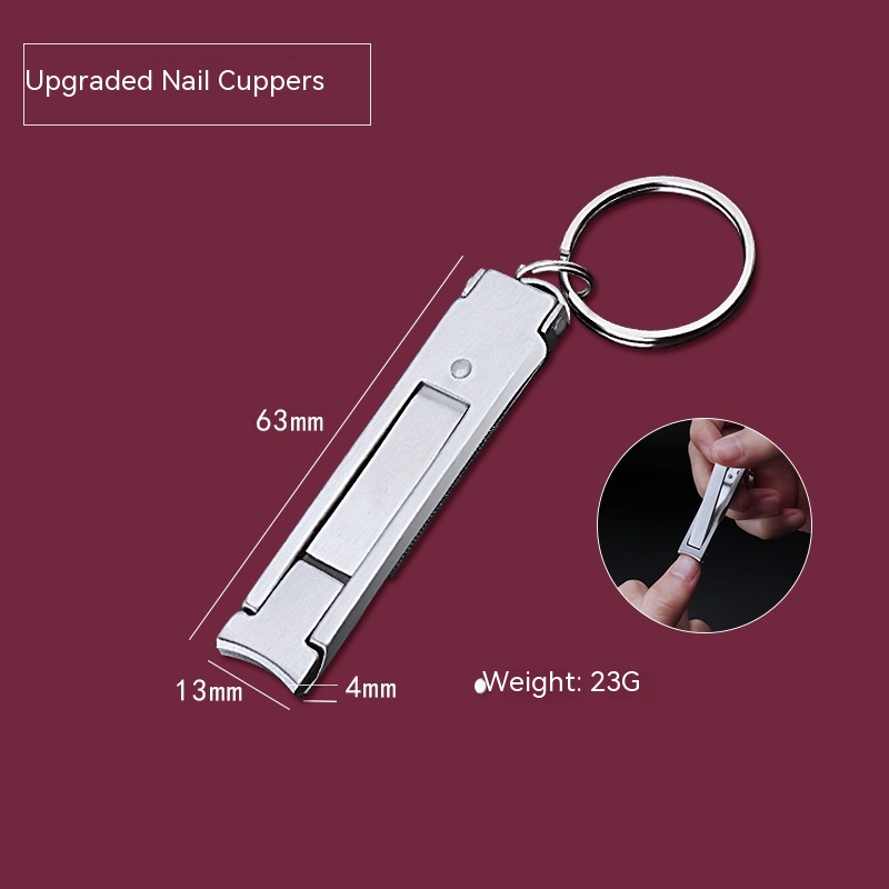 Title 4, Stainless Steel Folding Nail Clippers Anti-spla...