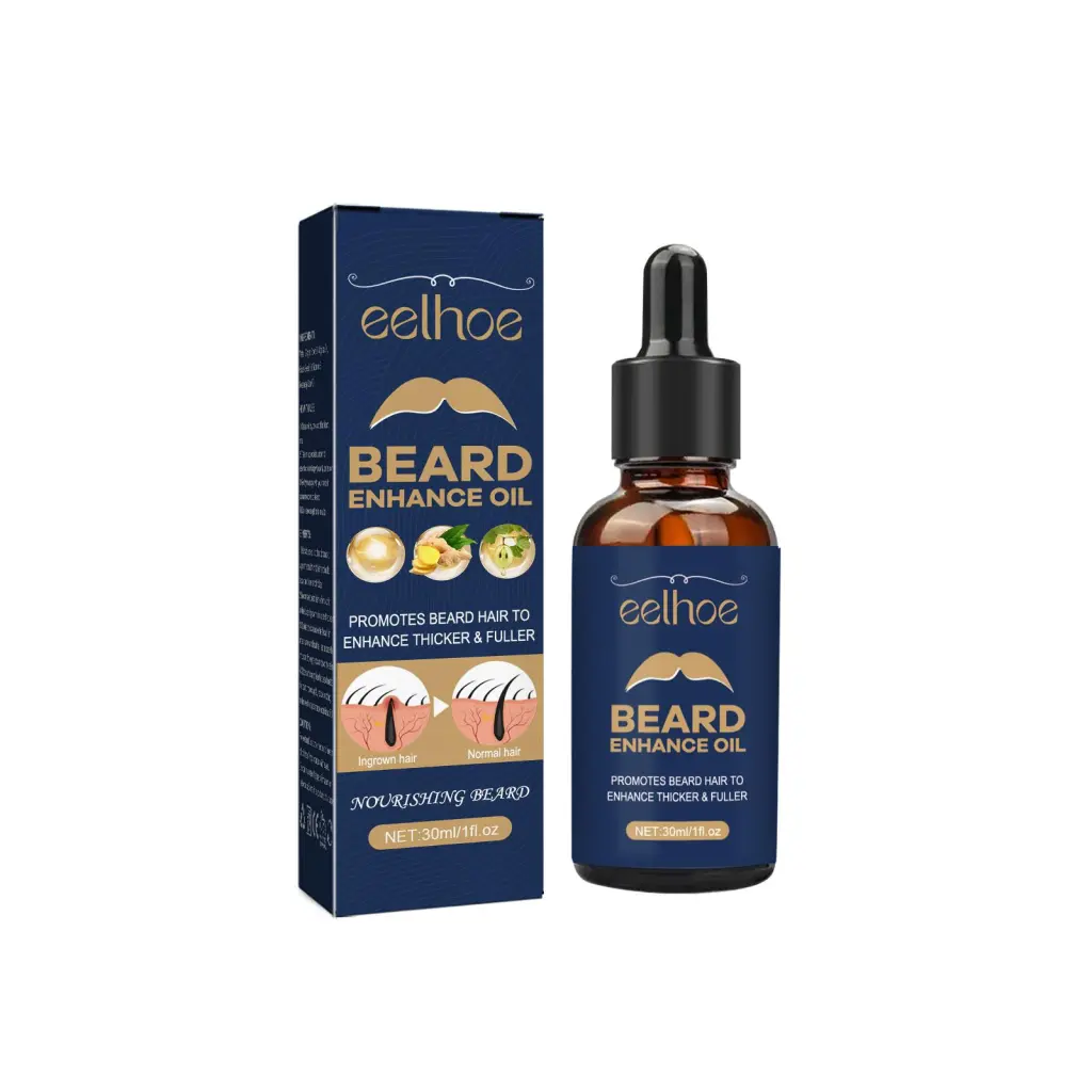 EELHOE Beard Care Oil - Strengthen And Nourish Beard Roots Moisturizing And Shine-Enhancing Beard Growth Serum For Men Hair Care Hydrating - Black ...