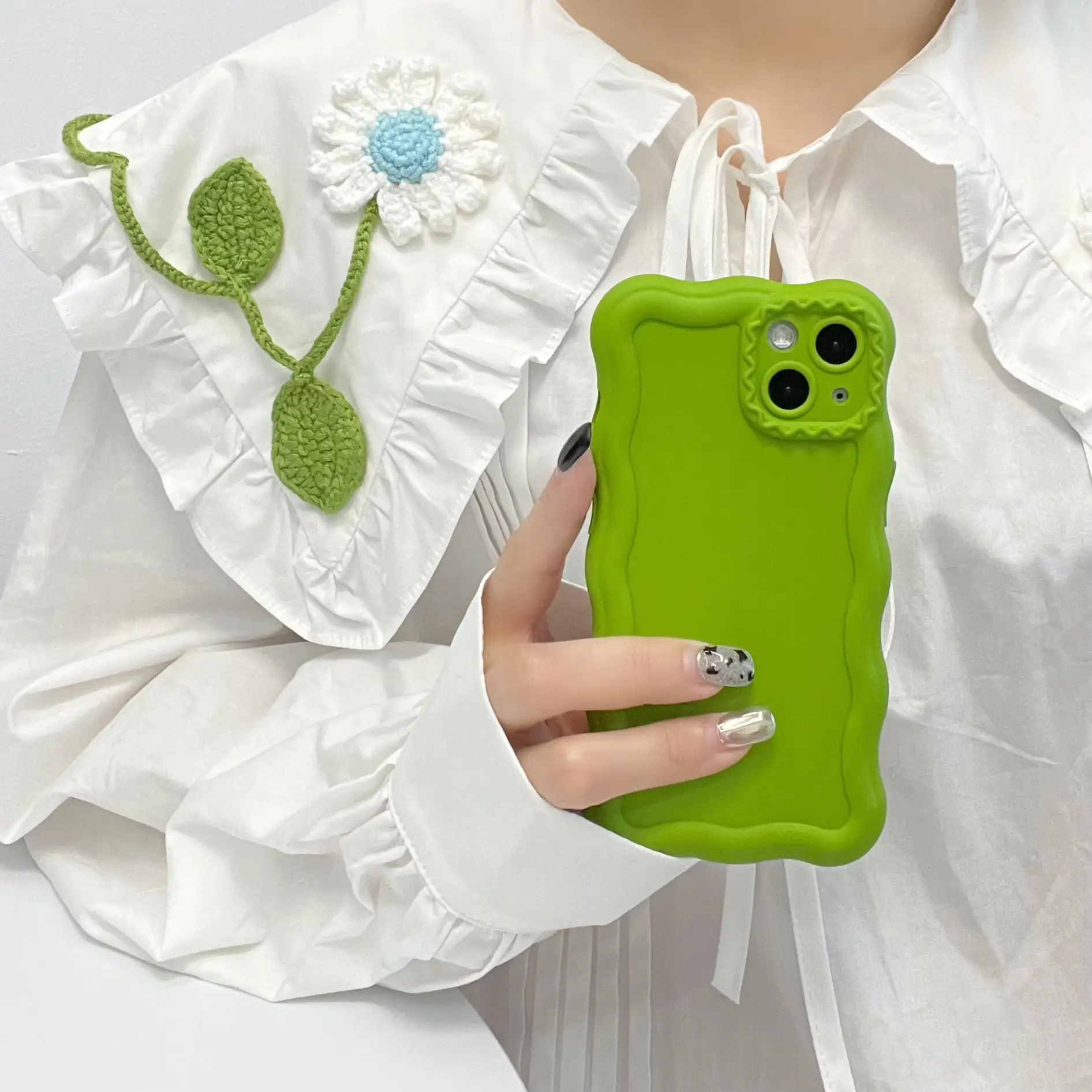 Cream Wind Phone Case Solid Liquid