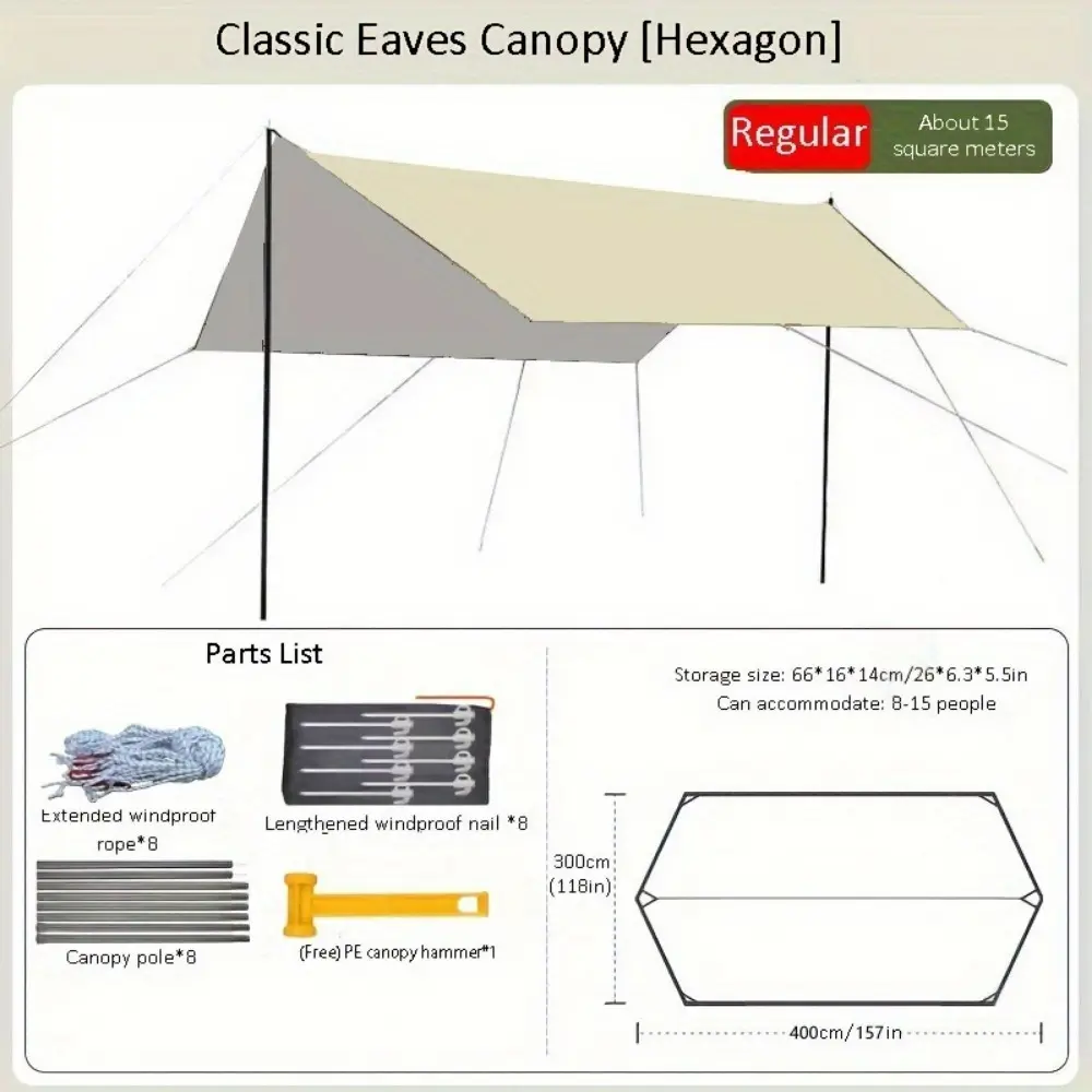 Ordinary 3 Multiply 4m RV Outdoor Tent