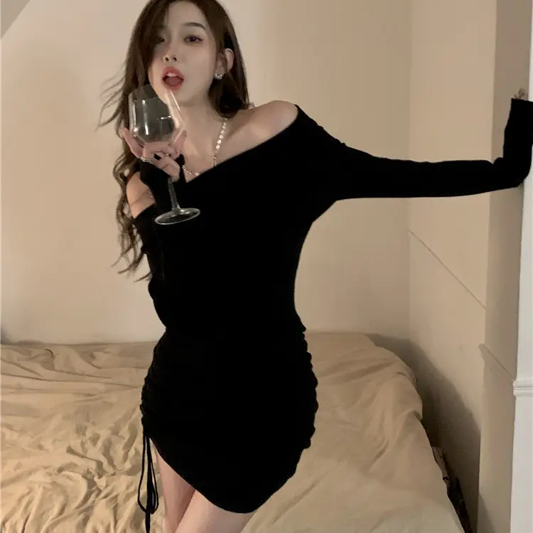 Hot Girl Sexy Knitted Dress