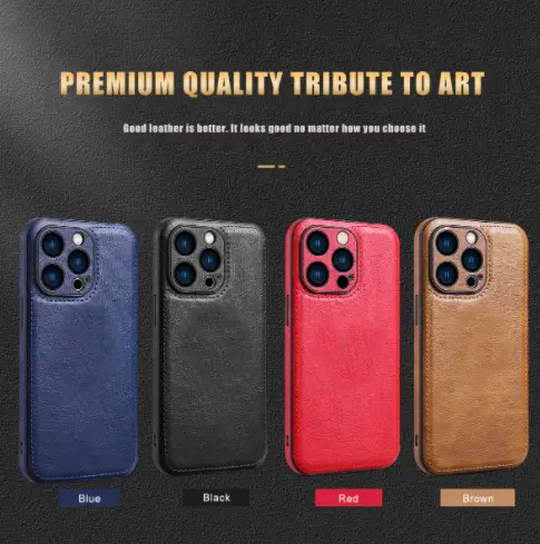 Phone CaseBusiness Patch Leather Case Side Patch