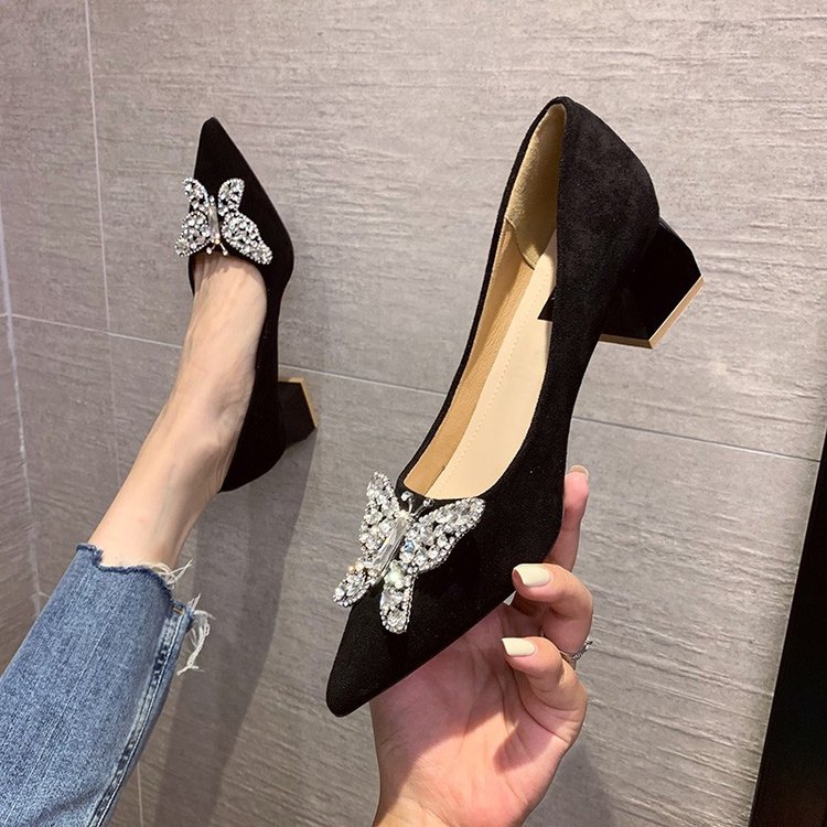 High Heels Design Sense Niche Temperament Elegant Thick Heel