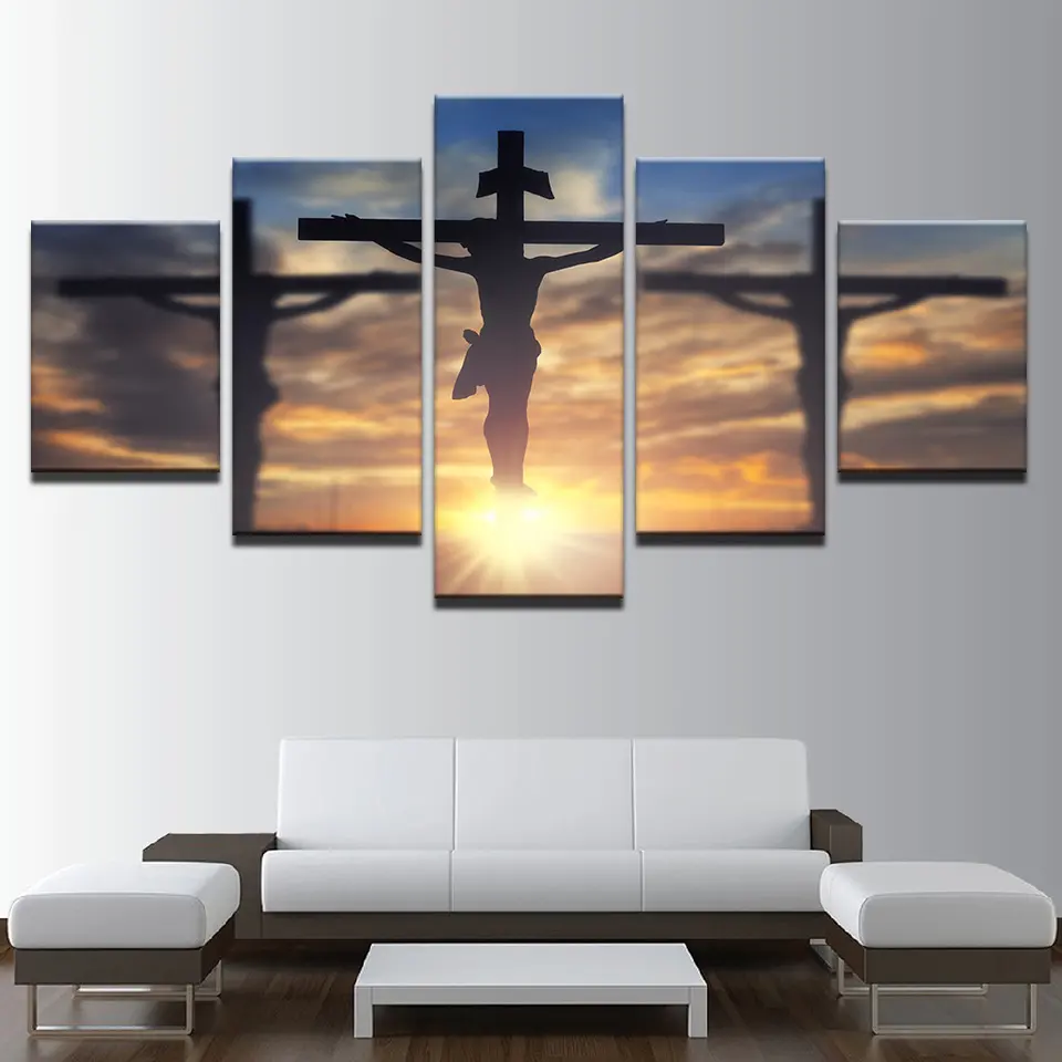 5 Abstract Paintings of Jesus Christ At Home