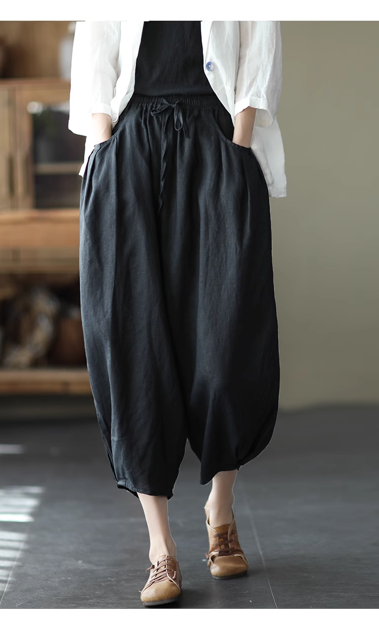 Title 9, Cotton Harem Pants Linen Loose Bloomers