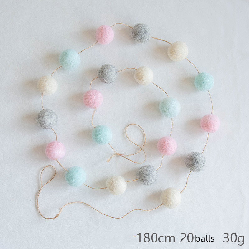 Pink and blue ball strings