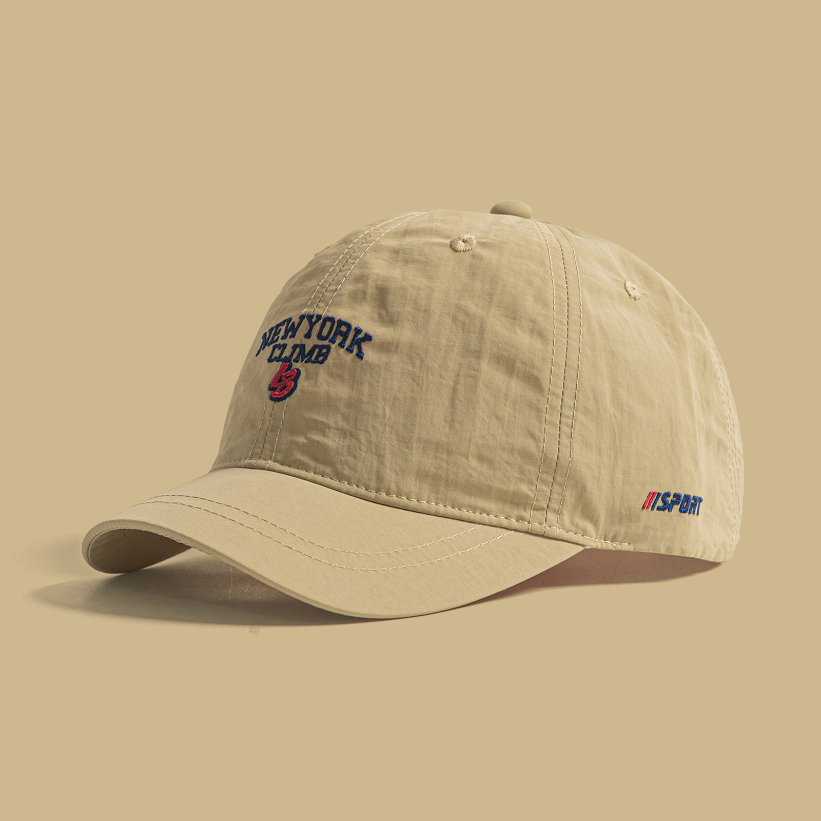 Men's Single-color Embroidered English Letters Quick-drying Lightweight Short-brim Casual Multi-purpose Style Baseball Cap For Couples, Suitable For Daily Outings And Dates.