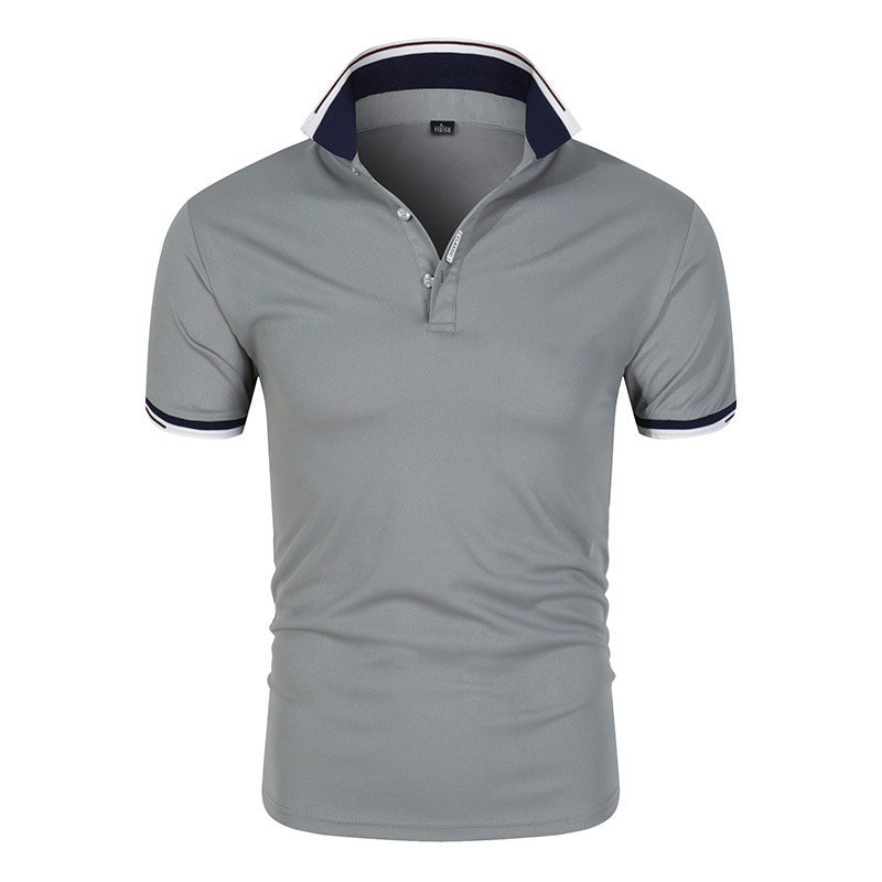 Title 7, Zomer heren polo shirt met trendy print. Ademen...