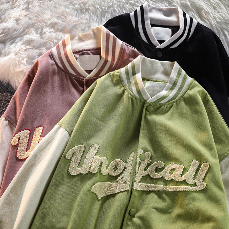 Sports Baseball Uniform Loose Bf Ruffian Handsome Jacket