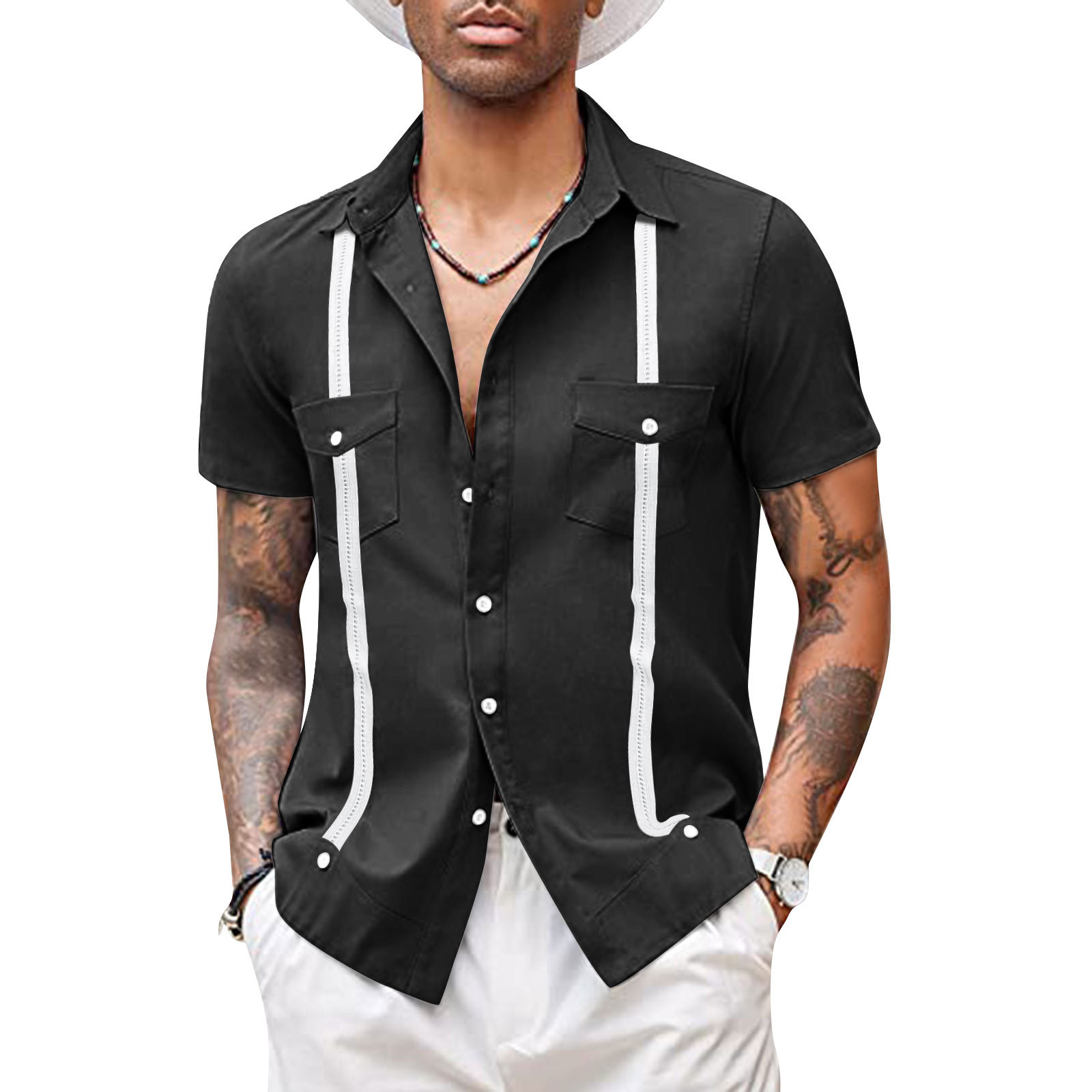 Title 4, Camisa masculina casual manga curta, ideal para...