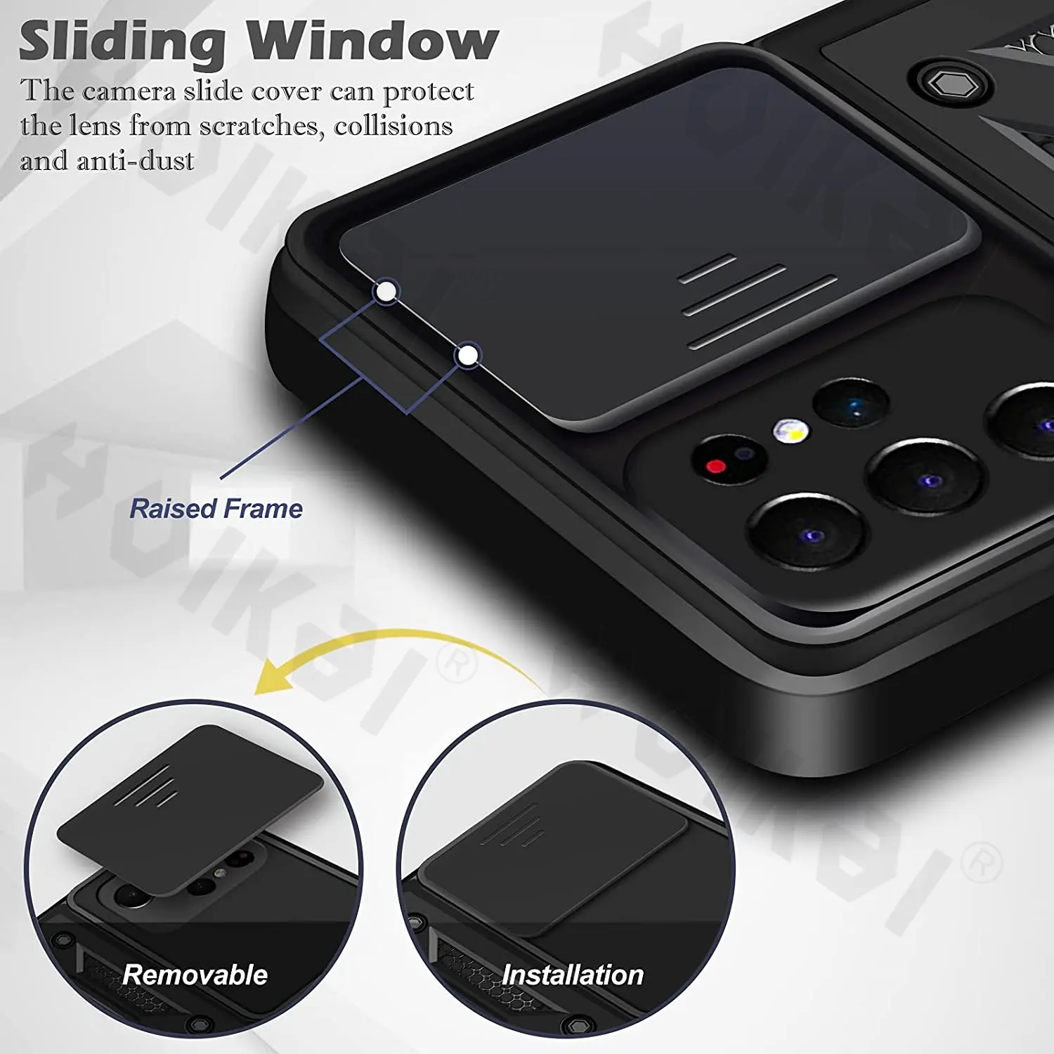 Shunjia Push Window Phone Case Full Cover Bracket