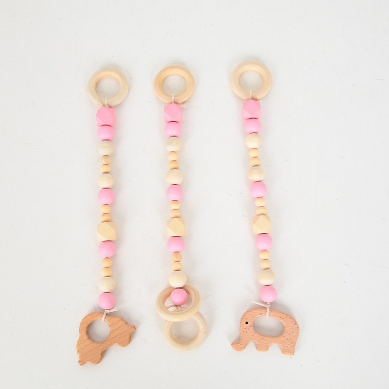 Large pink string beads