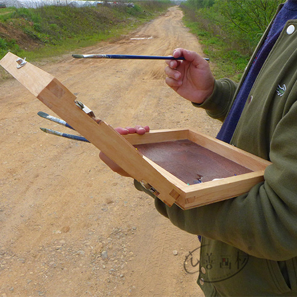 Handheld Minimalist Professional Oil Painting Sketch Box Postcard Drawing Board