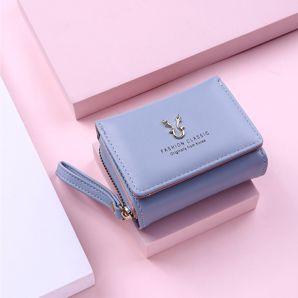 New Women"s Wallet PU Leather Short Blue - Shop at LoveMi